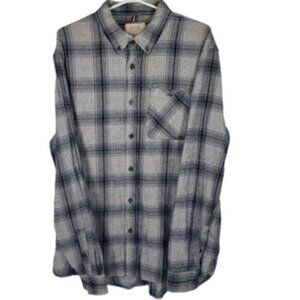 Vintage Boston Traders Men's Cotton Flannel Checkered Long Sleeve Shirt XL